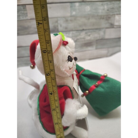 ANNALEE JINGLEBELL MOUSE CHRISTMAS SANTA SUIT W/SACK 7 INCHES HIGH - Picture 8 of 8